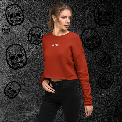 Women's Embroidered Cropped Sweatshirt