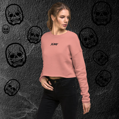 Women's Embroidered Cropped Sweatshirt