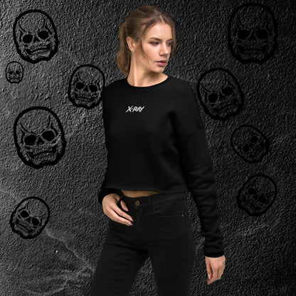 Women's Embroidered Cropped Sweatshirt