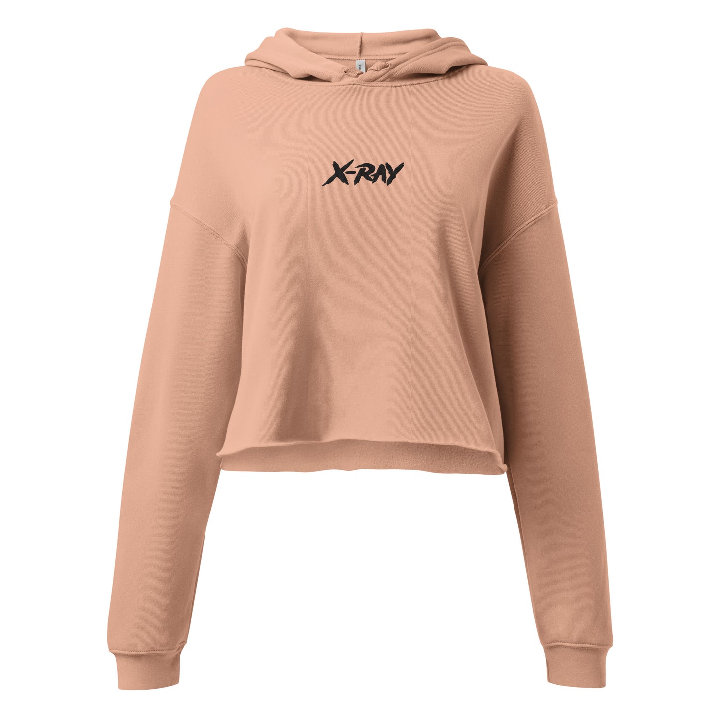 Women's Embroidered Raw Cropped Hoodie