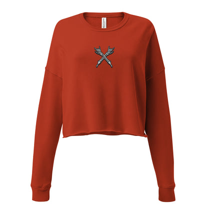 Women's Embroidered Cropped Sweatshirt X