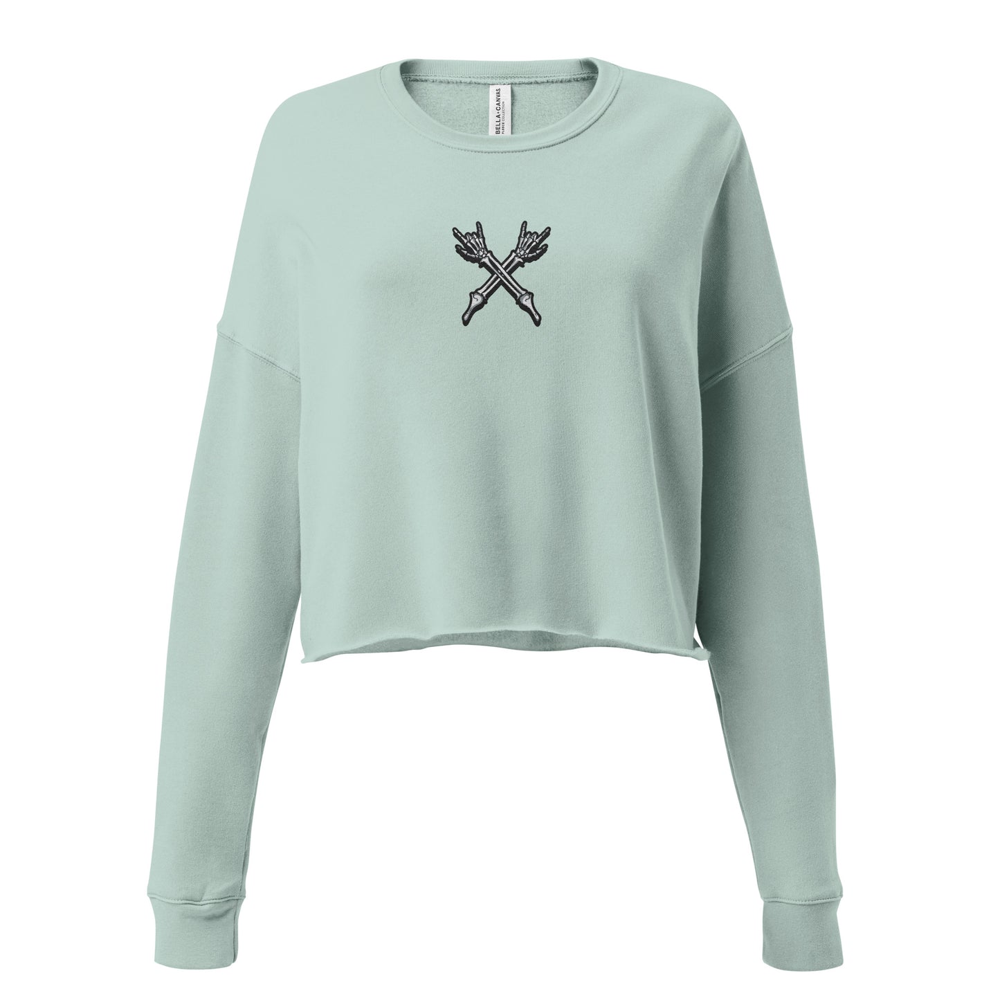 Women's Embroidered Cropped Sweatshirt X