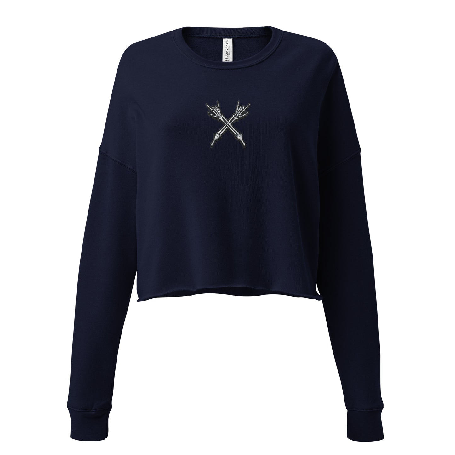 Women's Embroidered Cropped Sweatshirt X